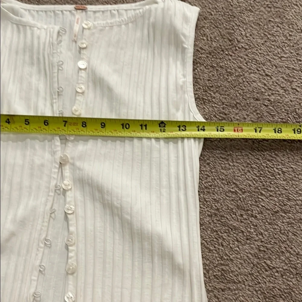 Free People Ribbed Button-Down Top - Picture 7 of 8